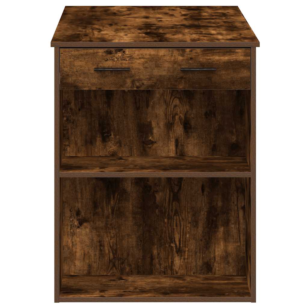 vidaXL Schreibtisch mit Schubladen Ablage Räuchereiche 102x62x77,5 cm
