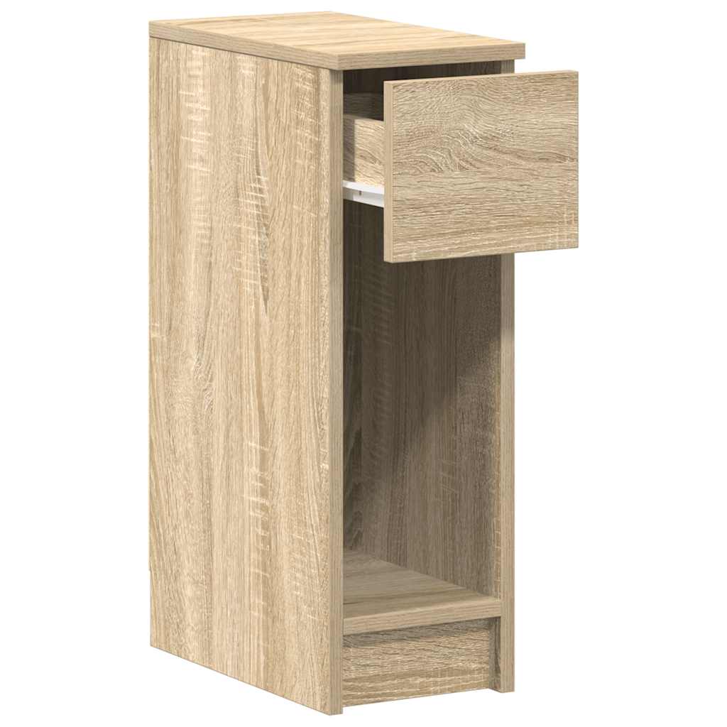 vidaXL Nachttische mit Schublade 2 Stk. Sonoma-Eiche 20x36x60 cm