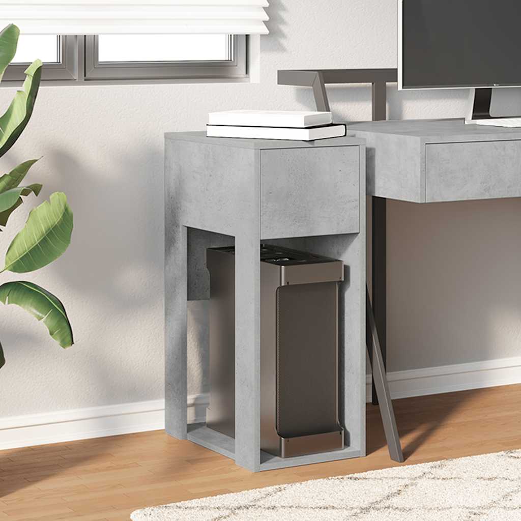 vidaXL Computerschrank mit Schublade Betongrau 30x44x74 cm