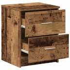 vidaXL Nachttisch mit 2 Schubladen Altholz-Optik 40x36x50 cm