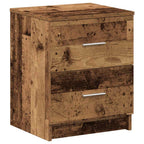 vidaXL Nachttisch mit 2 Schubladen Altholz-Optik 40x36x50 cm