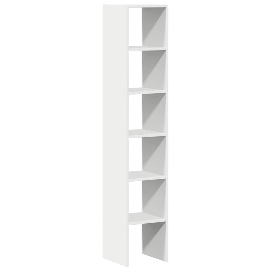 vidaXL Bücherregale 2 Stk. Stapelbar Weiß 30x30x80 cm Holzwerkstoff