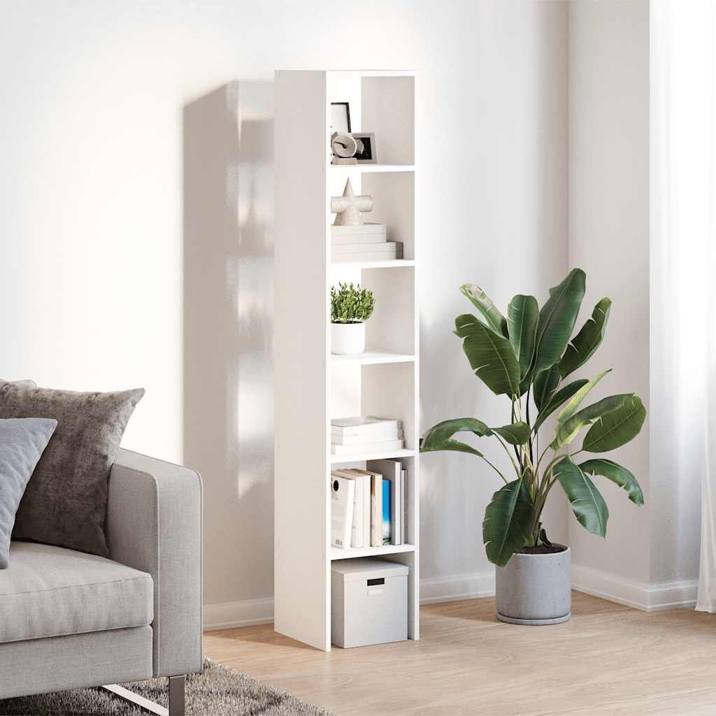 vidaXL Bücherregale 2 Stk. Stapelbar Weiß 30x30x80 cm Holzwerkstoff