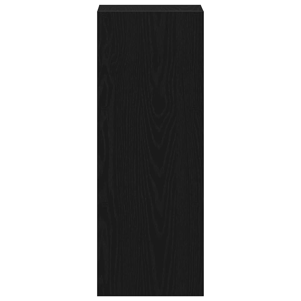 vidaXL Bücherregal Stapelbar Schwarz Eichen-Optik 30x30x80 cm