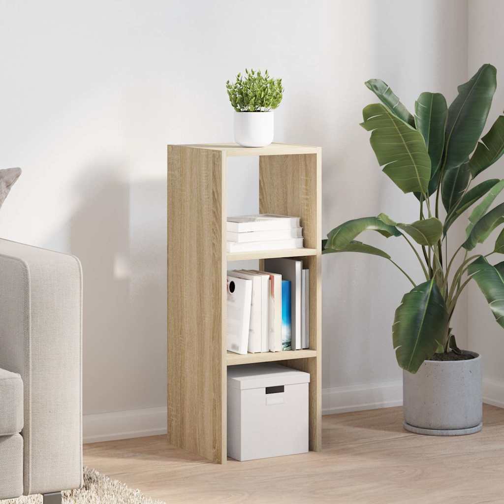 vidaXL Bücherregal Stapelbar Sonoma-Eiche 30x30x80 cm Holzwerkstoff