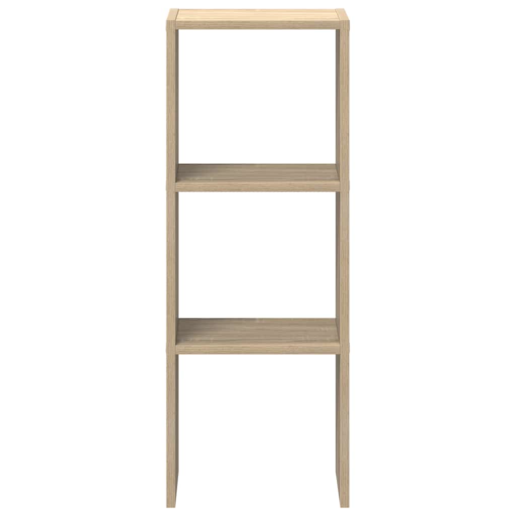 vidaXL Bücherregal Stapelbar Sonoma-Eiche 30x30x80 cm Holzwerkstoff