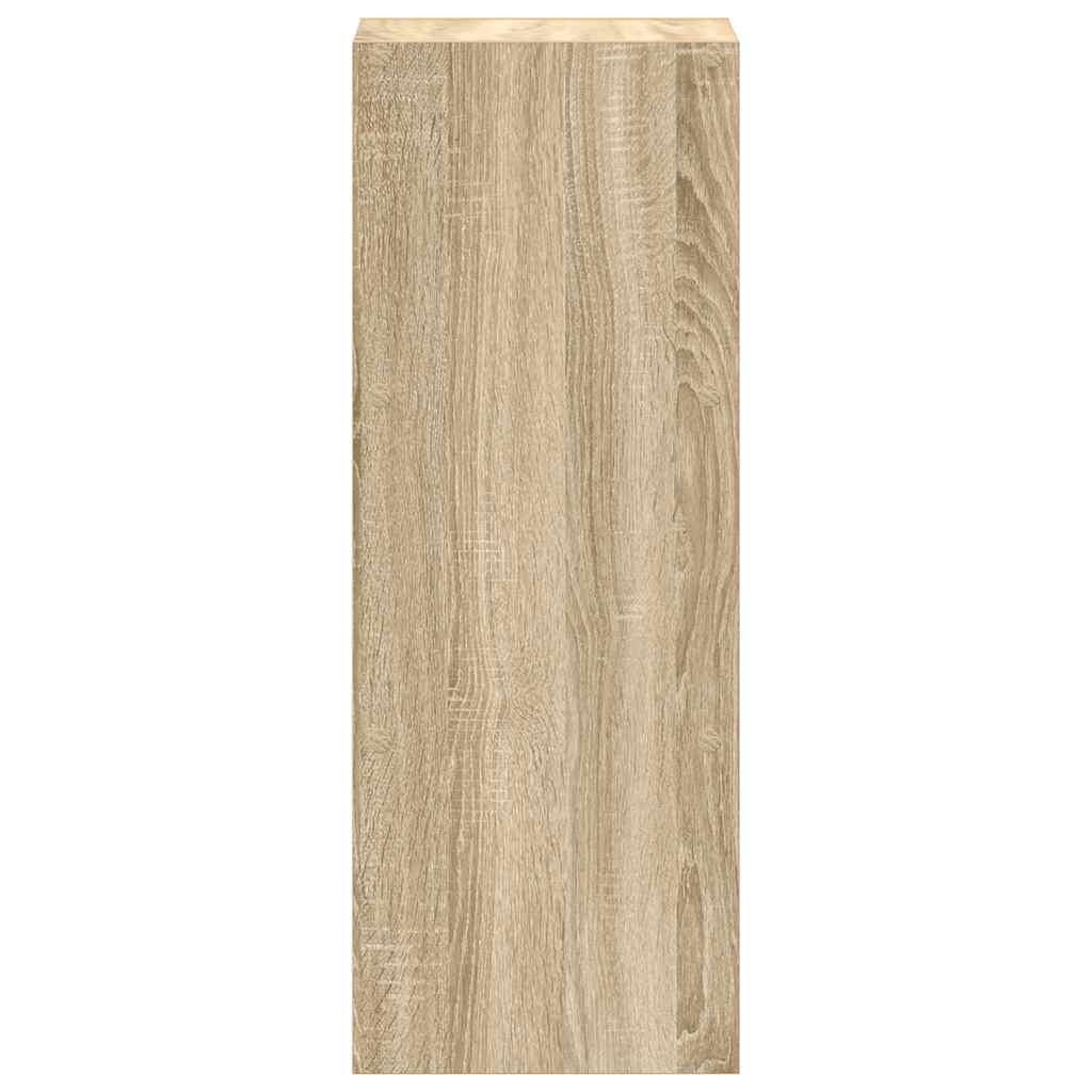 vidaXL Bücherregal Stapelbar Sonoma-Eiche 30x30x80 cm Holzwerkstoff