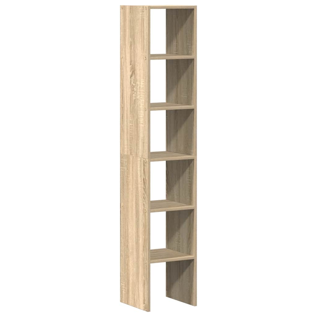 vidaXL Bücherregale 2 Stk. Stapelbar Sonoma-Eiche 30x30x80 cm