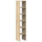 vidaXL Bücherregale 2 Stk. Stapelbar Sonoma-Eiche 30x30x80 cm