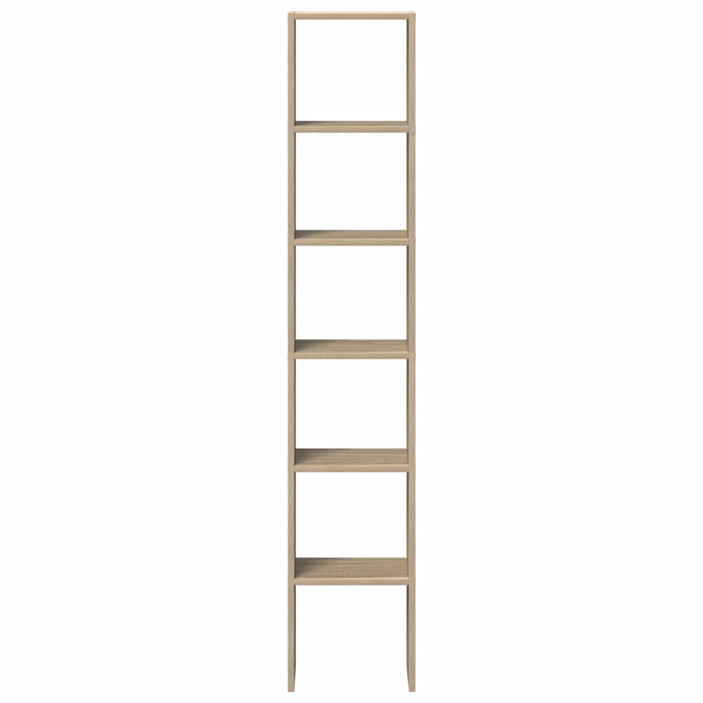 vidaXL Bücherregale 2 Stk. Stapelbar Sonoma-Eiche 30x30x80 cm