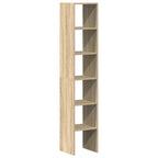 vidaXL Bücherregale 2 Stk. Stapelbar Sonoma-Eiche 30x30x80 cm