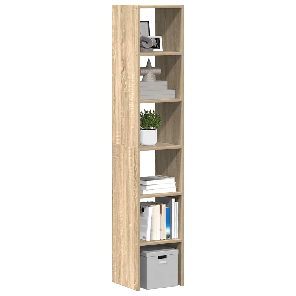 vidaXL Bücherregale 2 Stk. Stapelbar Sonoma-Eiche 30x30x80 cm