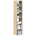 vidaXL Bücherregale 2 Stk. Stapelbar Sonoma-Eiche 30x30x80 cm