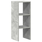 vidaXL Bücherregal Stapelbar Betongrau 30x30x80 cm Holzwerkstoff