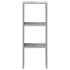vidaXL Bücherregal Stapelbar Betongrau 30x30x80 cm Holzwerkstoff