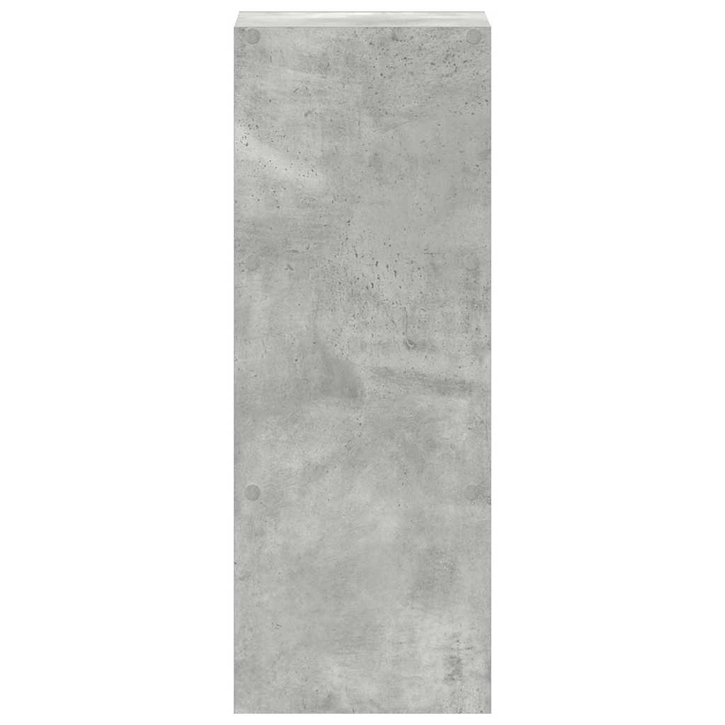 vidaXL Bücherregal Stapelbar Betongrau 30x30x80 cm Holzwerkstoff