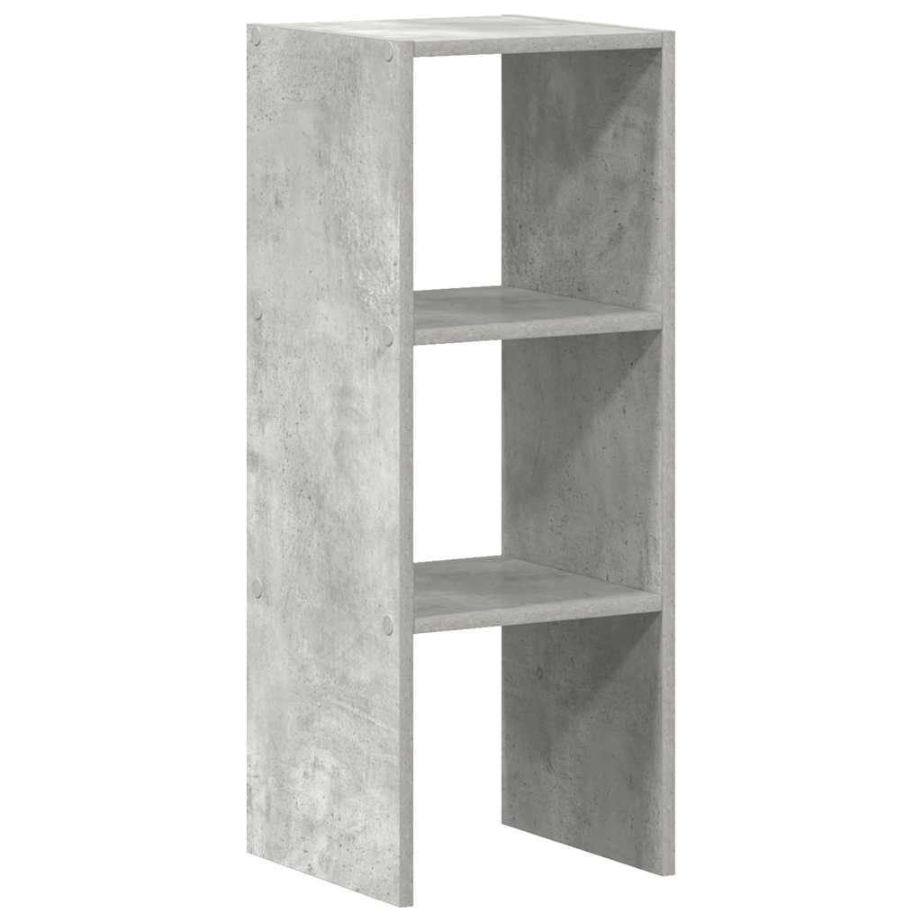 vidaXL Bücherregal Stapelbar Betongrau 30x30x80 cm Holzwerkstoff