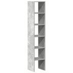vidaXL Bücherregale 2Stk. Stapelbar Betongrau 30x30x80cm Holzwerkstoff