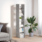 vidaXL Bücherregale 2Stk. Stapelbar Betongrau 30x30x80cm Holzwerkstoff
