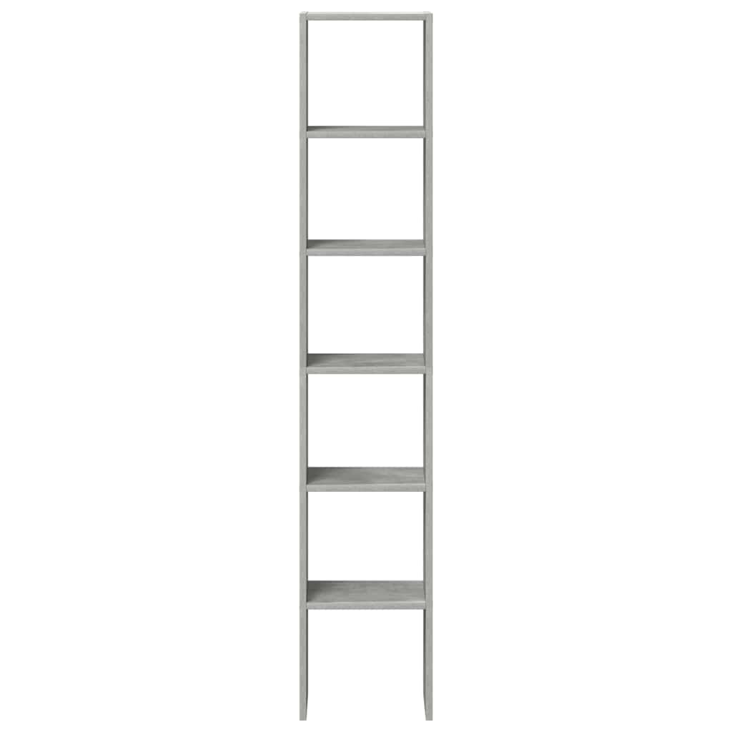 vidaXL Bücherregale 2Stk. Stapelbar Betongrau 30x30x80cm Holzwerkstoff