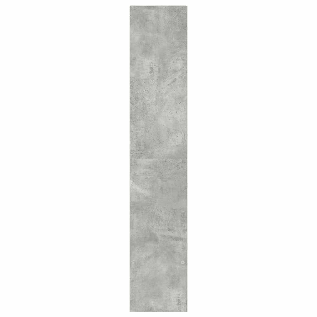 vidaXL Bücherregale 2Stk. Stapelbar Betongrau 30x30x80cm Holzwerkstoff
