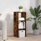 vidaXL Bücherregal Stapelbar Räuchereiche 30x30x80 cm Holzwerkstoff