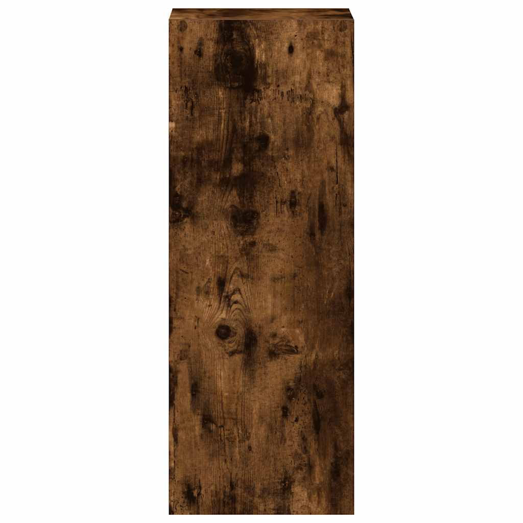 vidaXL Bücherregal Stapelbar Räuchereiche 30x30x80 cm Holzwerkstoff