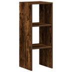 vidaXL Bücherregal Stapelbar Räuchereiche 30x30x80 cm Holzwerkstoff