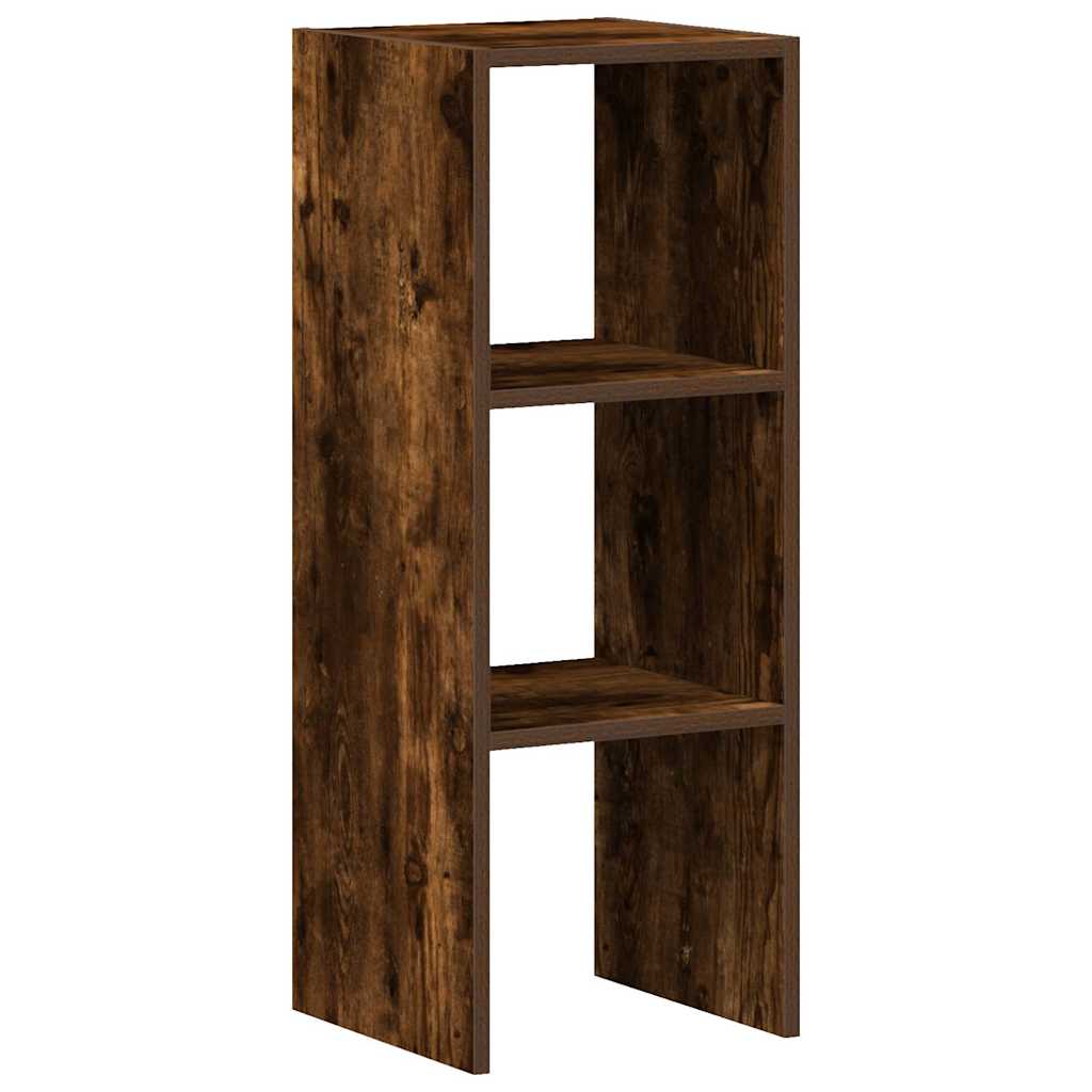 vidaXL Bücherregal Stapelbar Räuchereiche 30x30x80 cm Holzwerkstoff