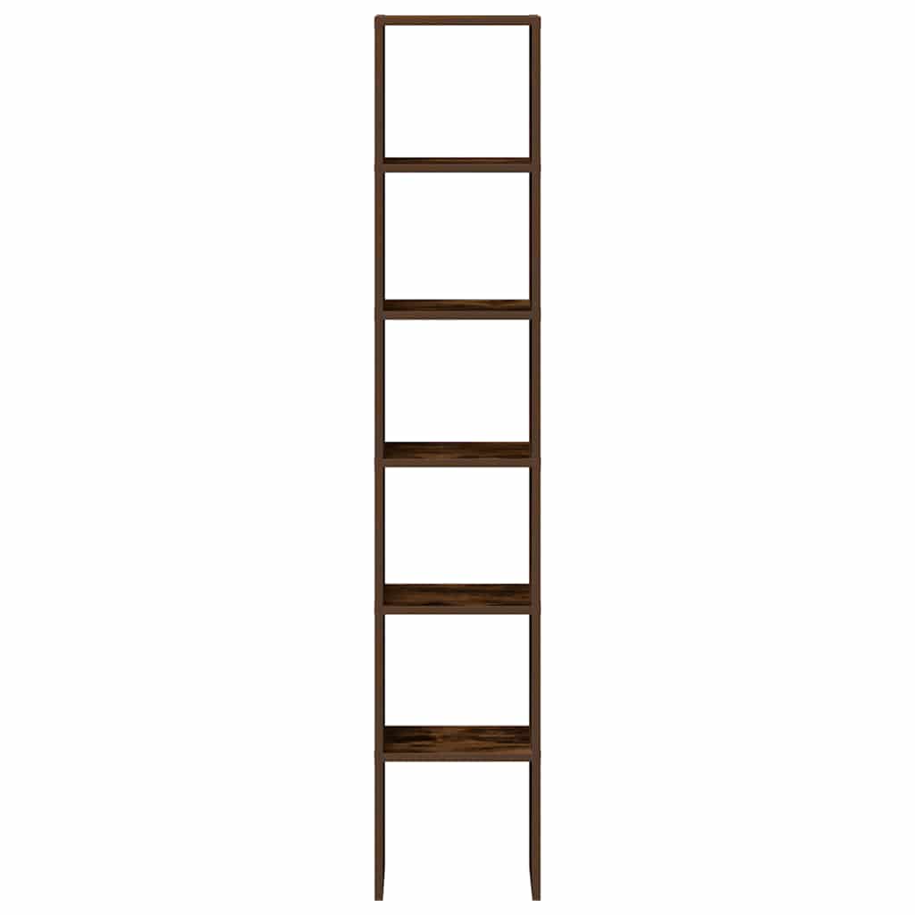 vidaXL Bücherregale 2 Stk. Stapelbar Räuchereiche 30x30x80 cm