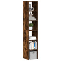 vidaXL Bücherregale 2 Stk. Stapelbar Räuchereiche 30x30x80 cm