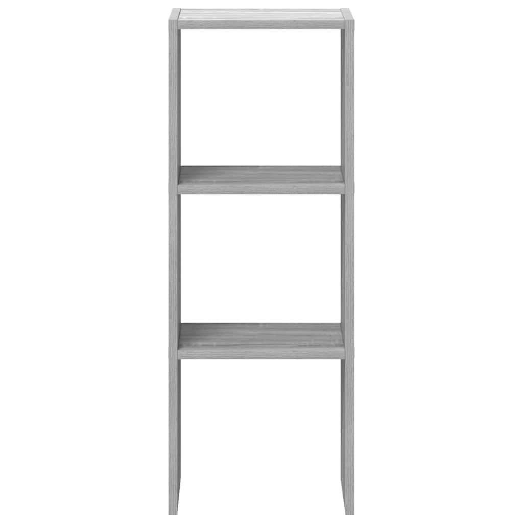 vidaXL Bücherregal Stapelbar Grau Sonoma 30x30x80 cm Holzwerkstoff