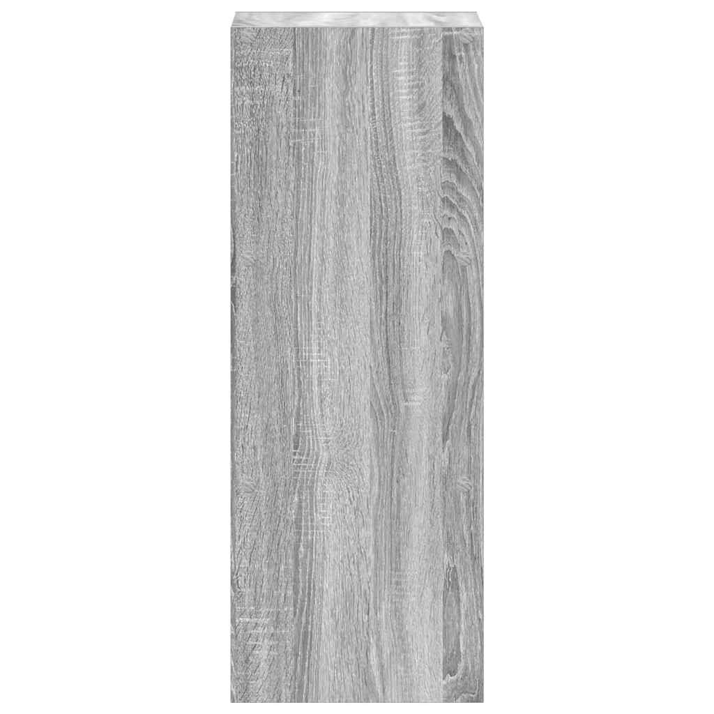 vidaXL Bücherregal Stapelbar Grau Sonoma 30x30x80 cm Holzwerkstoff
