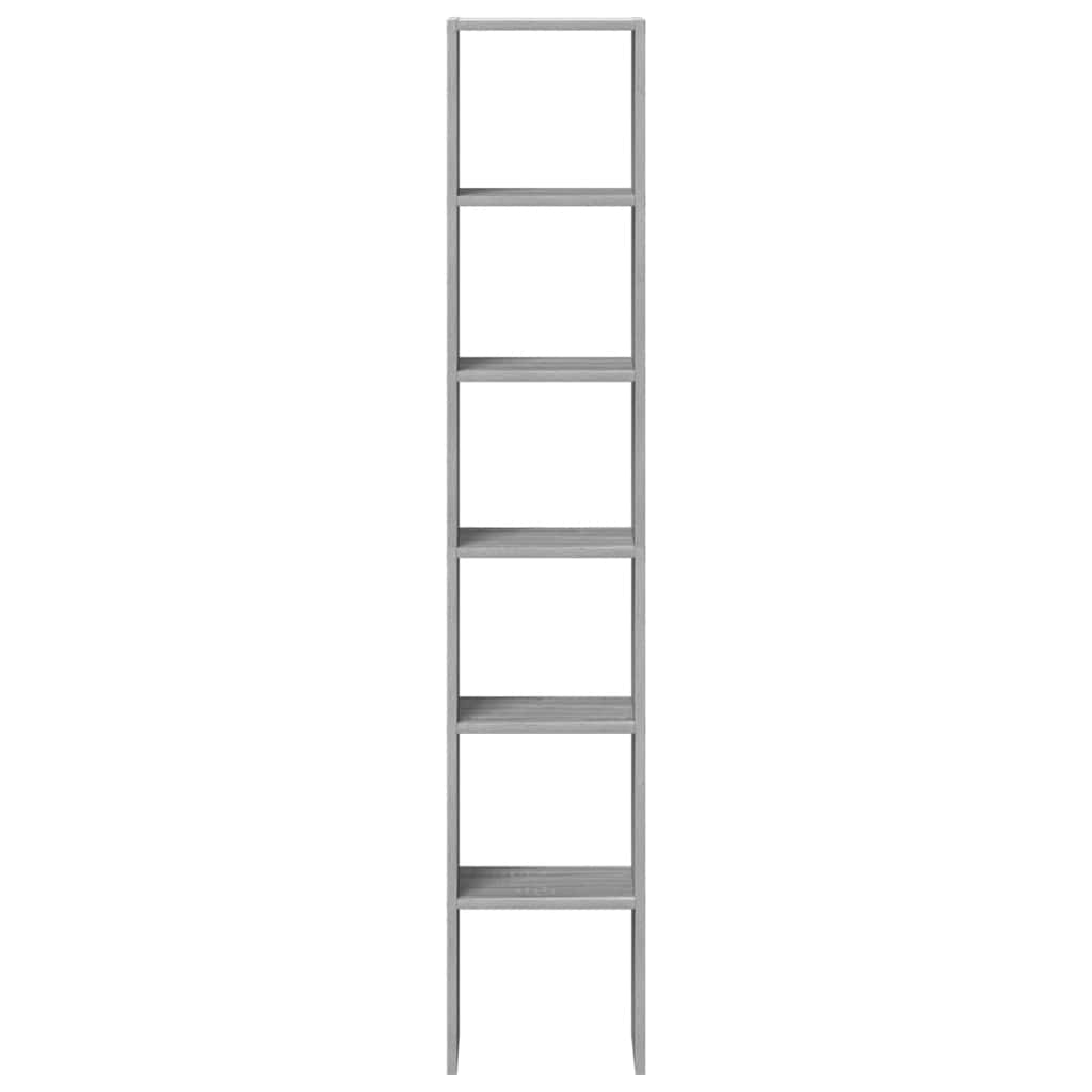 vidaXL Bücherregale 2 Stk. Stapelbar Grau Sonoma 30x30x80 cm