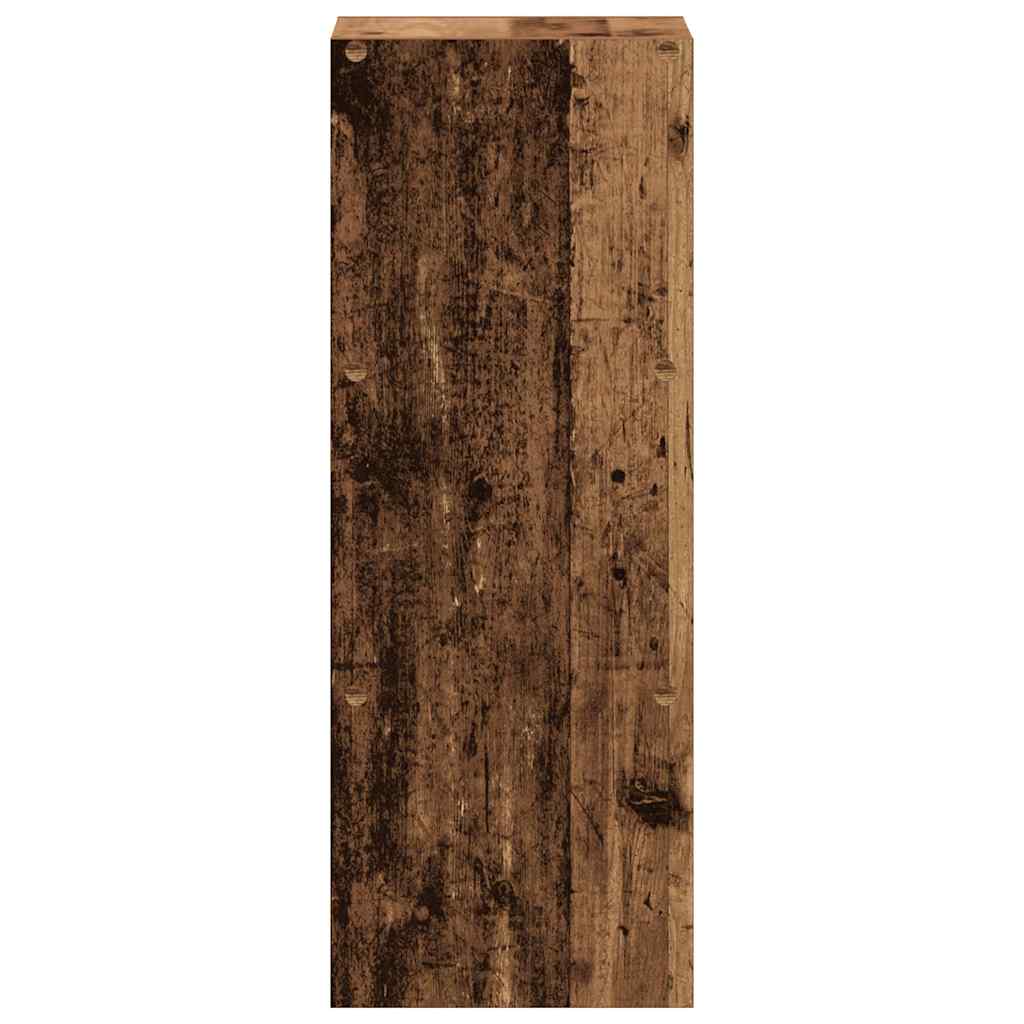 vidaXL Bücherregal Stapelbar Altholz-Optik 30x30x80 cm Holzwerkstoff