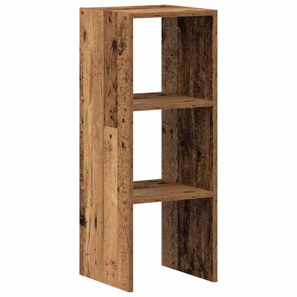 vidaXL Bücherregal Stapelbar Altholz-Optik 30x30x80 cm Holzwerkstoff