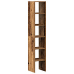 vidaXL Bücherregale 2 Stk. Stapelbar Altholz-Optik 30x30x80 cm
