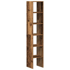 vidaXL Bücherregale 2 Stk. Stapelbar Altholz-Optik 30x30x80 cm