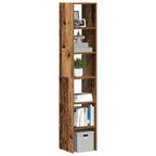 vidaXL Bücherregale 2 Stk. Stapelbar Altholz-Optik 30x30x80 cm