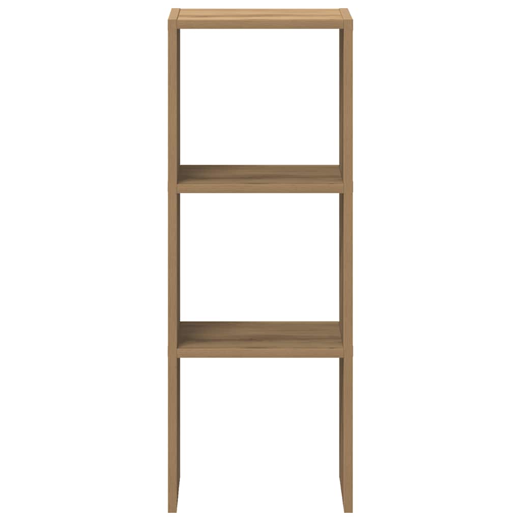 vidaXL Bücherregal Stapelbar Artisan-Eiche 30x30x80 cm Holzwerkstoff