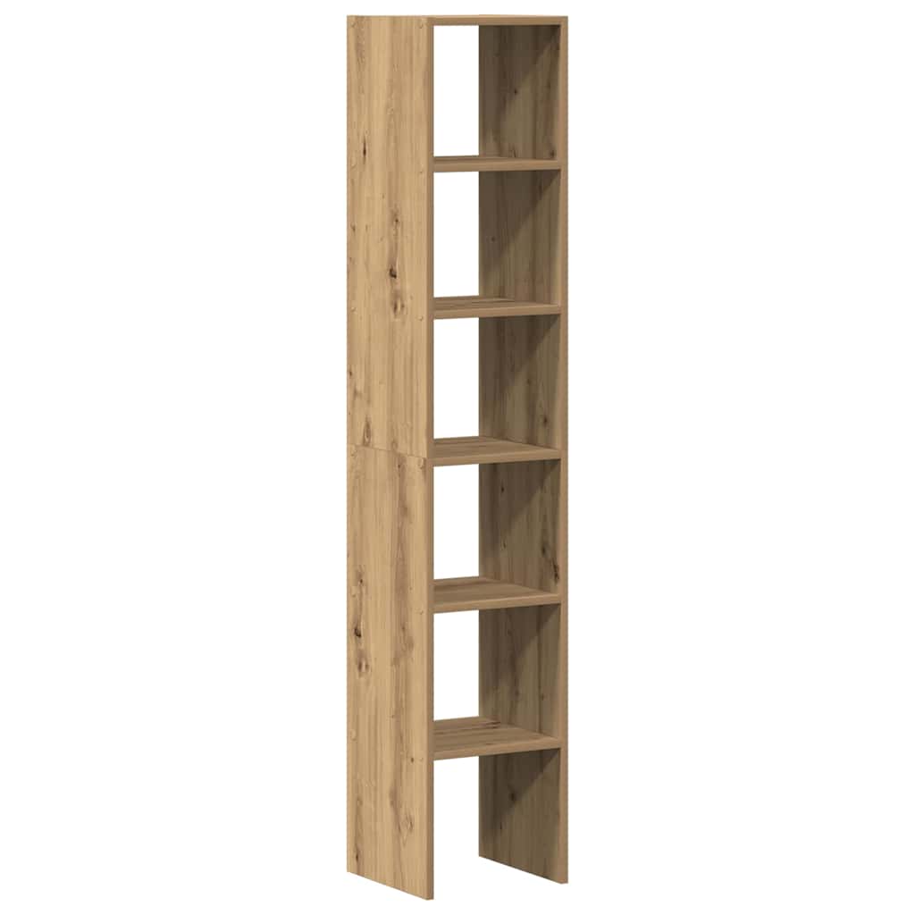 vidaXL Bücherregale 2 Stk. Stapelbar Artisan-Eiche 30x30x80 cm