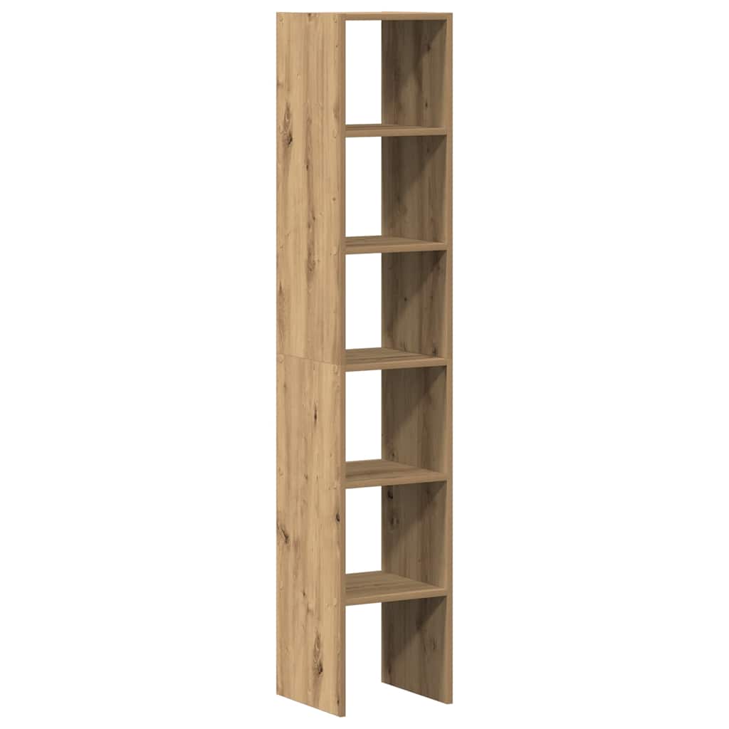 vidaXL Bücherregale 2 Stk. Stapelbar Artisan-Eiche 30x30x80 cm