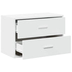 vidaXL Schrank mit 2 Schubladen Weiß 60x31x40 cm Holzwerkstoff