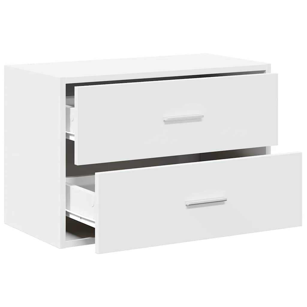 vidaXL Schrank mit 2 Schubladen Weiß 60x31x40 cm Holzwerkstoff