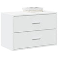 vidaXL Schrank mit 2 Schubladen Weiß 60x31x40 cm Holzwerkstoff