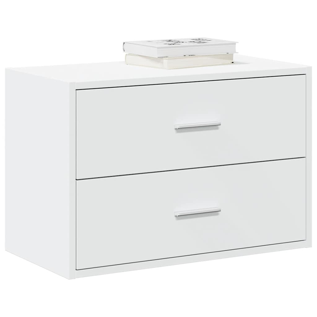 vidaXL Schrank mit 2 Schubladen Weiß 60x31x40 cm Holzwerkstoff