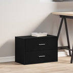 vidaXL Schrank mit 2 Schubladen Schwarz Eichen-Optik 60x31x40 cm