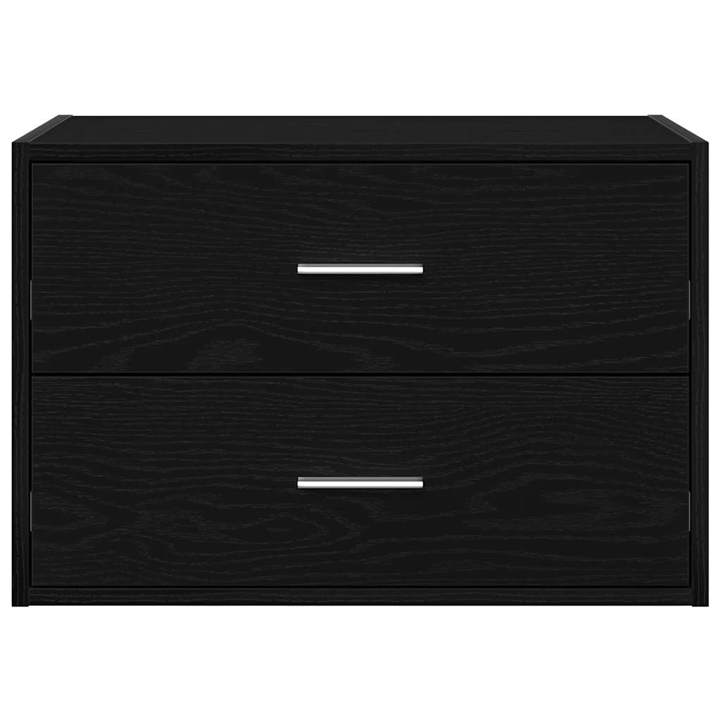 vidaXL Schrank mit 2 Schubladen Schwarz Eichen-Optik 60x31x40 cm