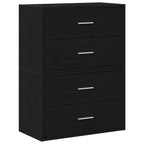 vidaXL Schränke mit 2 Schubladen 2Stk. Schwarz Eichen-Optik 60x31x40cm