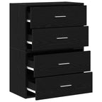 vidaXL Schränke mit 2 Schubladen 2Stk. Schwarz Eichen-Optik 60x31x40cm